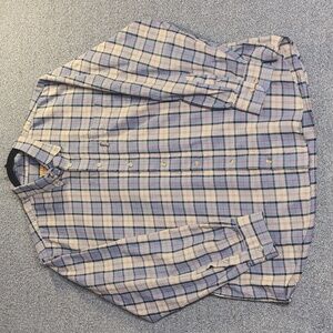 Barbour The Tartan Plaid Shirt Size Large in Gray & Tan